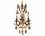 Elegant Lighting Rosalia Royal Cut Pewter & Golden Teak Three-Light 13'' Wide Mini Chandelier  EG9203D13PWGT