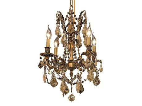 Elegant Lighting Rosalia 4-Light French Gold Crystal Candelabra Chandelier