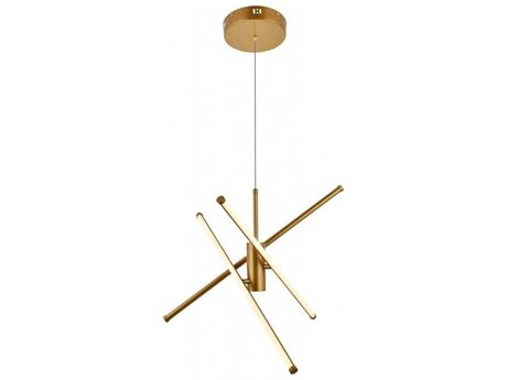 Elegant Lighting Sonya 3-Light Gold LED Pendant