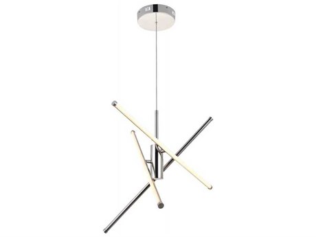 Elegant Lighting Sonya 3-Light Polished Nickel LED Pendant