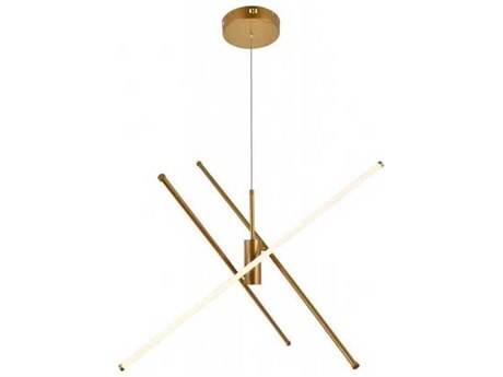 Elegant Lighting Sonya 3-Light Gold LED Pendant