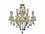 Elegant Lighting St. Francis 26" Wide 8-Light Dark Bronze Clear Crystal Candelabra Chandelier  EG2015D26DB