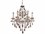 Elegant Lighting St. Francis 24" Wide 6-Light Dark Bronze Clear Crystal Candelabra Chandelier  EG2016D24DB