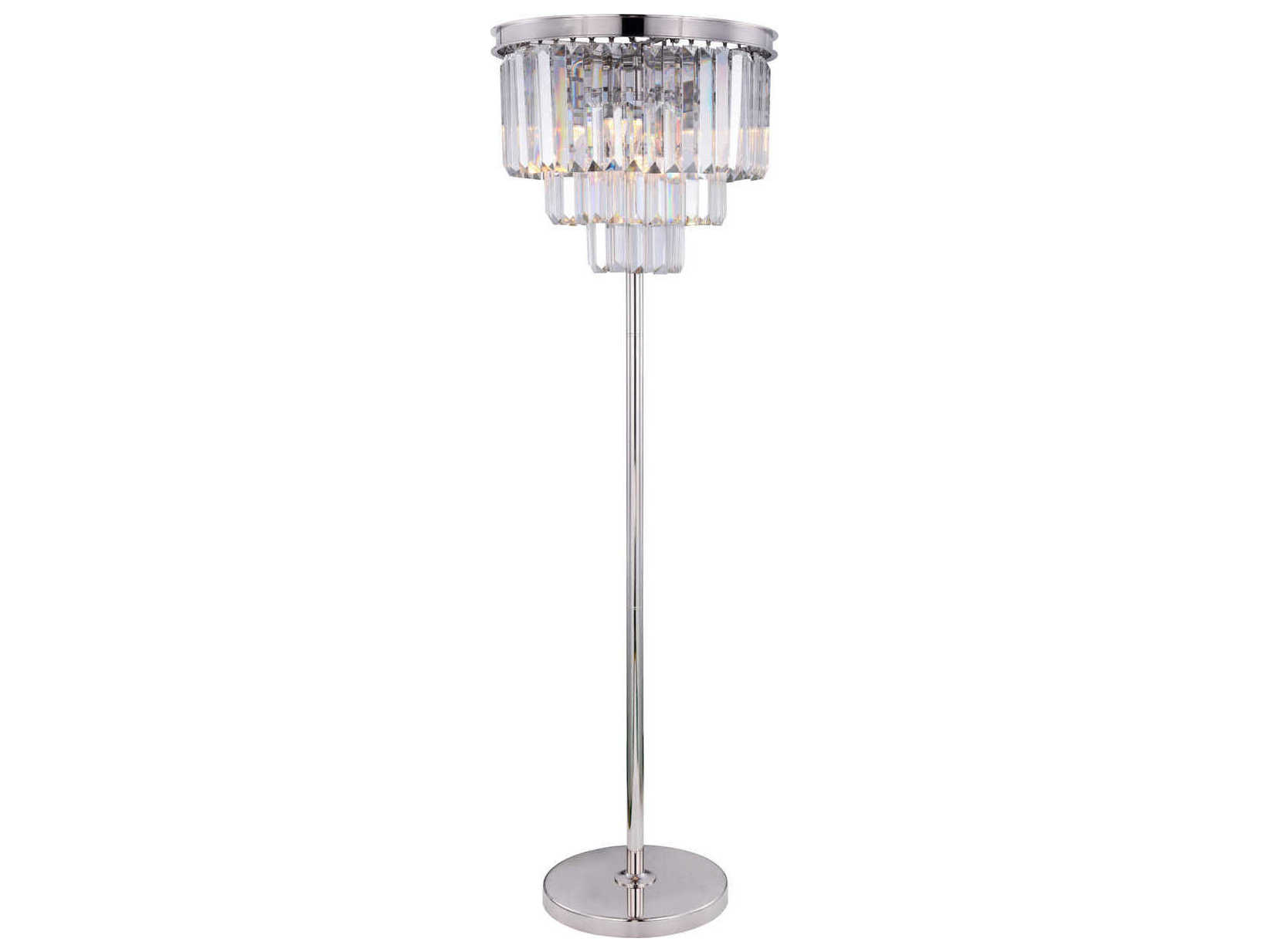 Elegant Lighting Sydney Polished Nickel EightLight Floor Lamp