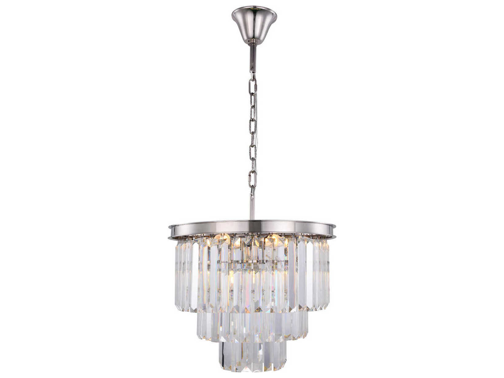 Elegant Lighting Sydney Polished Nickel NineLight 20'' Wide Mini