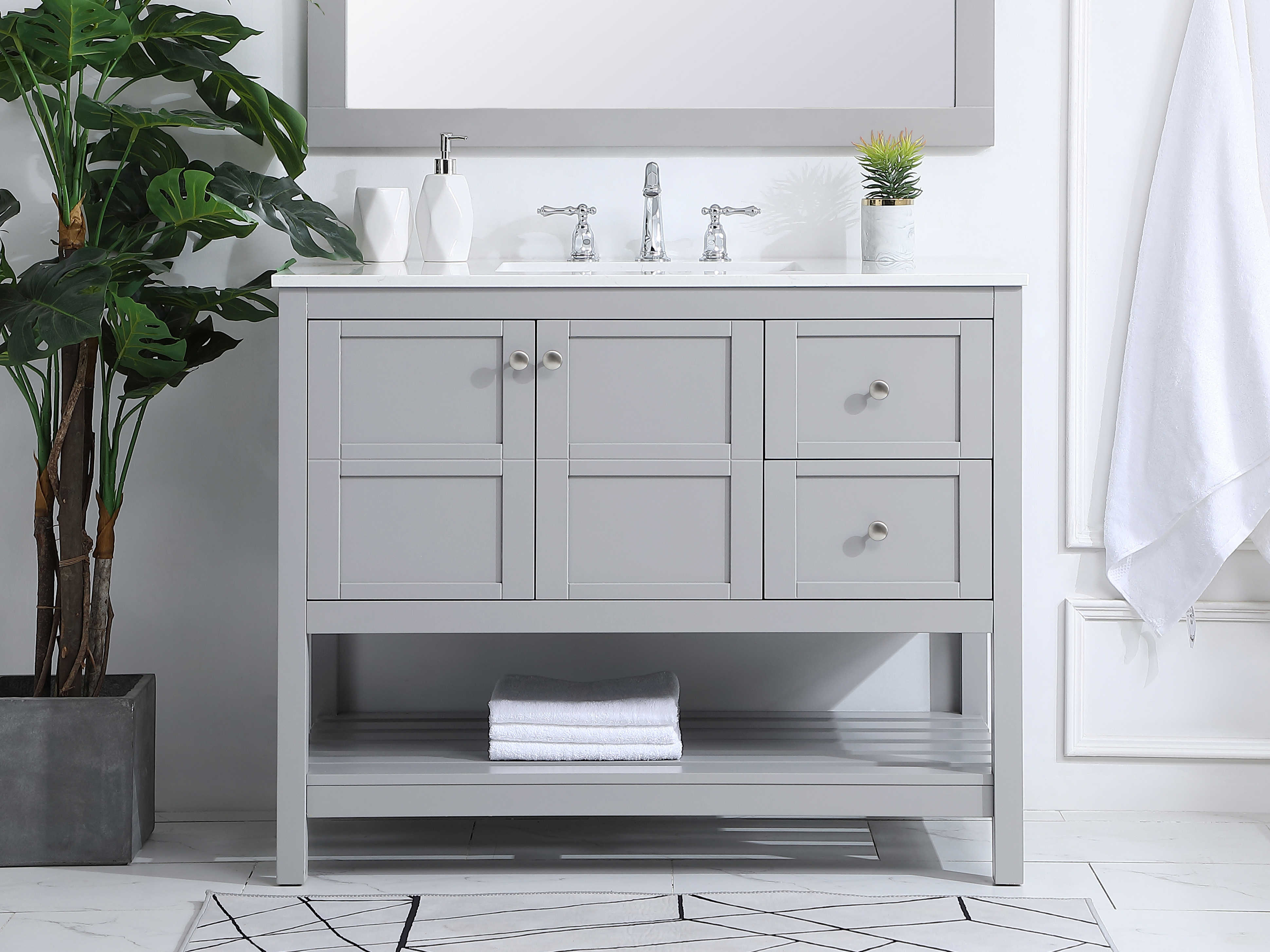 Elegant Lighting Theo Gray 42'' Wide Vanity EGVF16442GR