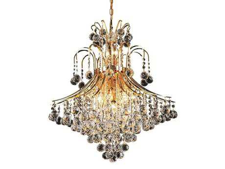Elegant Lighting Toureg 15-Light Gold Clear Crystal Empire Tiered Chandelier