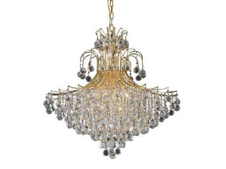 Elegant Lighting Toureg 15-Light Gold Clear Crystal Empire Tiered Chandelier