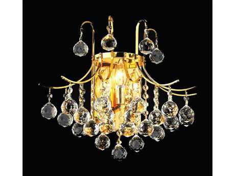 Elegant Lighting Toureg Gold Clear Crystal Wall Sconce