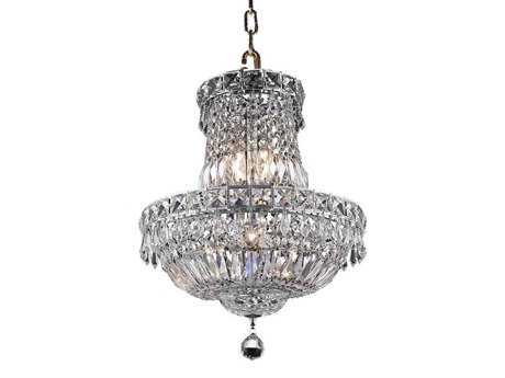Elegant Lighting Tranquil 6-Light Chrome Clear Crystal Empire Tiered Chandelier