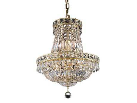 Elegant Lighting Tranquil 6-Light Gold Clear Crystal Empire Tiered Chandelier