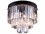 Elegant Lighting Urban Royal Cut Polished Nickel & Crystal Nine-Light 20'' Wide Flush Mount Light  EG1201F20PN