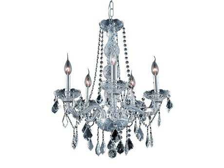 Elegant Lighting Verona 5-Light Chrome Clear Crystal Glass Candelabra Chandelier