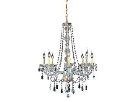 Elegant Lighting Verona 8-Light Gold Clear Crystal Glass Candelabra Chandelier