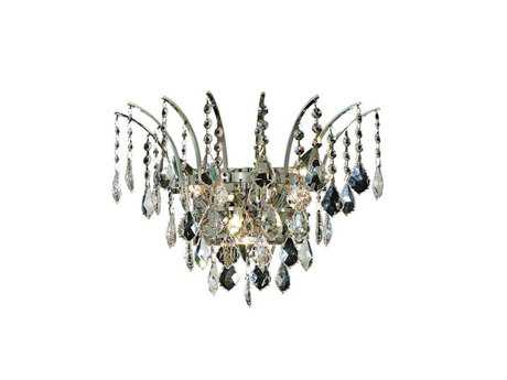 Elegant Lighting Victoria Chrome Clear Crystal Wall Sconce