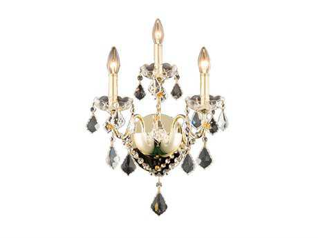 Elegant Lighting Gold Crystal Wall Sconce