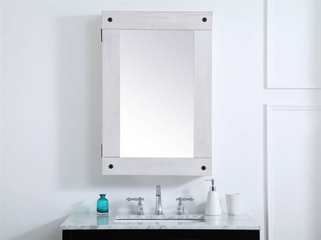 Elegant Lighting Waverly Antique White, Antique White Medicine Cabinet With Mirror