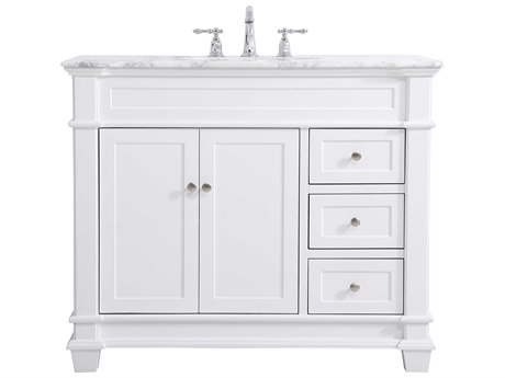 Elegant Lighting Wesley White 42" Vanity