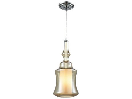 Elk Home Alora 1-Light Polished Chrome Glass LED Linear Mini Pendant
