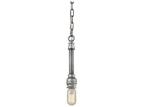 Elk Home Cast Iron Pipe 1-Light Weathered Zinc Gray Sputnik Pendant