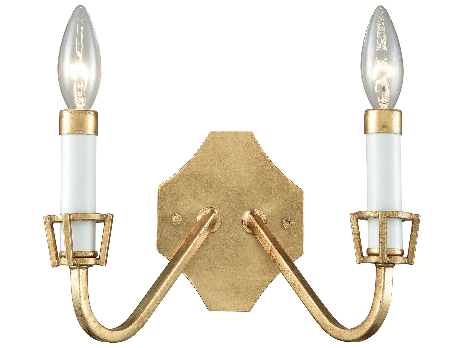 Elk Lighting Ceramique Antique Gold Leaf Wall Sconce EK330512