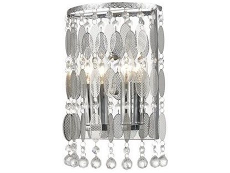 Elk Home Chamelon 2-Light Polished Chrome Clear Crystal Glass Wall Sconce