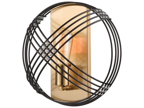 Elk Home Concentric 1-Light Oil Rubbed Bronze Satin Brass Glass Wall Sconce