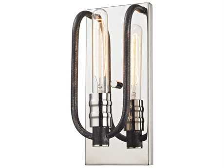 Elk Home Continuum 1-Light Silvered Graphite Nickel Wall Sconce