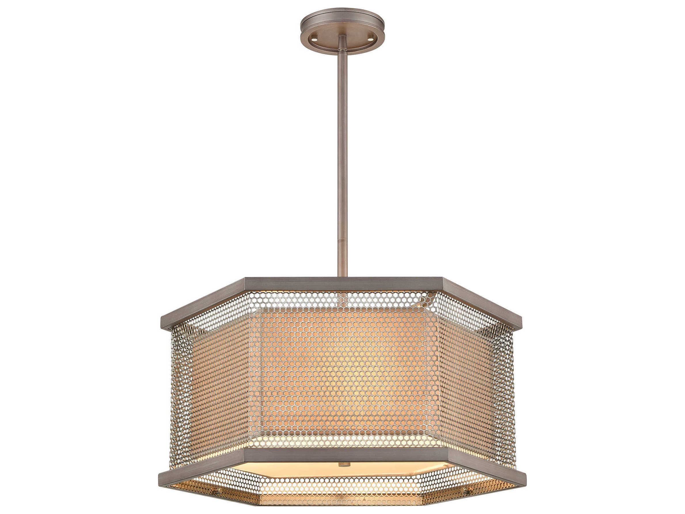 Elk Home Crestler Weathered Zinc / Polished Nickel 3-light 22'' Wide ...