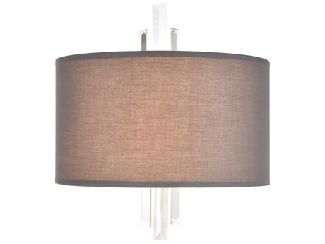 Elk Home Crystal Falls 2-Light Satin Nickel Clear Glass Wall Sconce