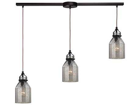 Elk Home Danica 3-Light Oil Rubbed Bronze Glass Island Pendant