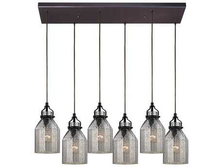 Elk Home Danica 6-Light Oil Rubbed Bronze Glass Island Pendant