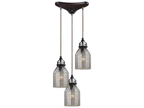 Elk Home Danica 3-Light Oil Rubbed Bronze Glass Pendant
