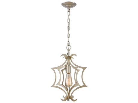 Elk Home Delray 1-Light Aged Silver Steel Mini Pendant