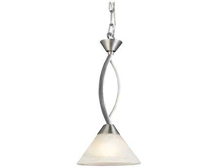 Elk Home Elysburg 1-Light Satin Nickel Glass Bowl Pendant