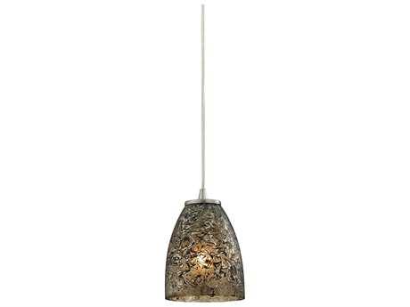 Elk Home Fissure 1-Light Satin Nickel Glass Bell Mini Pendant