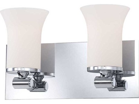Elk Home Flare 2-Light Chrome Glass Vanity Light