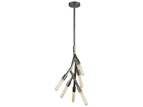 Elk Home Freeform 6-Light Dark Graphite Gray Sputnik Pendant