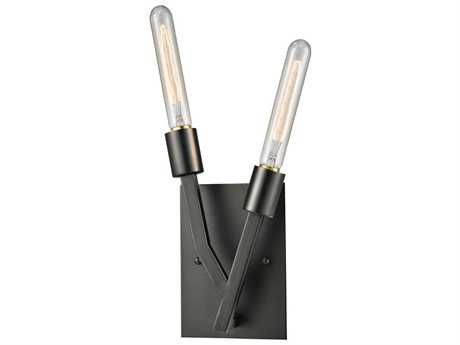 Elk Home Freeform 2-Light Aged Black Nickel Wall Sconce