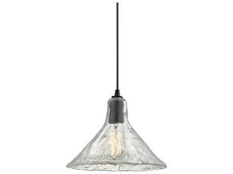 Elk Home Hand Formed Glass 1-Light Oil Rubbed Bronze Bowl Mini Pendant
