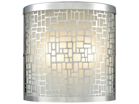 Elk Home Hooper Polished Stainless Glass Outdoor Wall Light