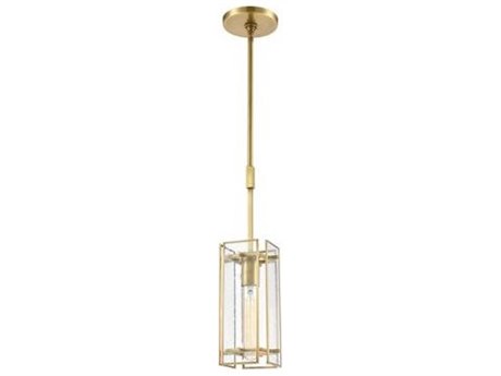 Elk Home Hyde Park 1-Light Satin Brass Clear Glass Mini Pendant