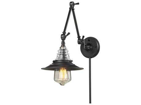 Elk Home Insulator Glass Swing Arm Light