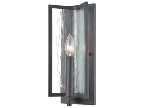 Elk Home Inversion 1-Light Charcoal Clear Glass Wall Sconce