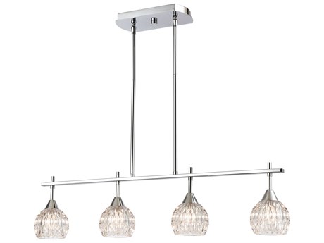 Elk Home Kersey 4-Light Polished Chrome Clear Glass Island Pendant