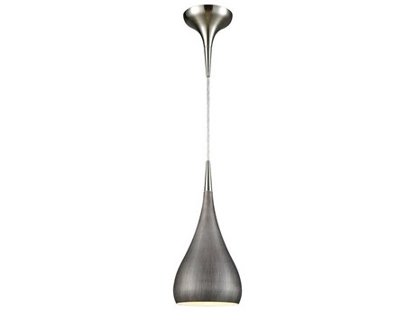 Elk Home Lindsey 1-Light Satin Nickel Bell Mini Pendant