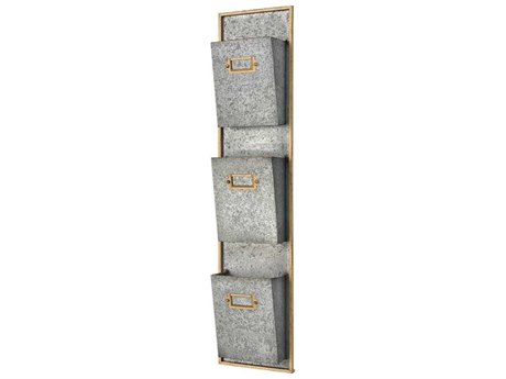 Elk Home Pewter / Gold Magazine Rack