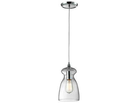 Elk Home Menlow Park 1-Light Polished Chrome Glass Mini Pendant