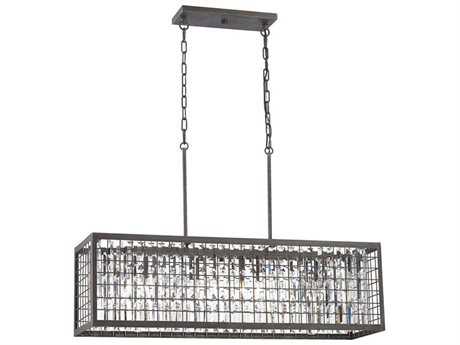 Elk Home Nadina 4-Light Silverdust Iron Crystal Candelabra Chandelier
