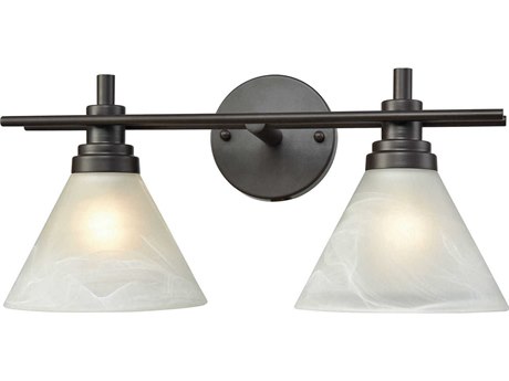 Elk Home Pemberton 2-Light Oil Rubbed Bronze Glass Vanity Light